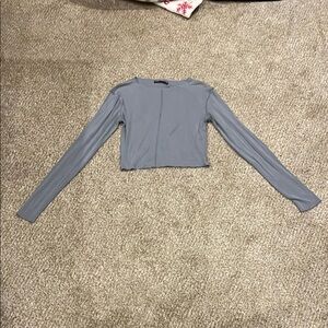 Gray Long Sleeve Women's Top